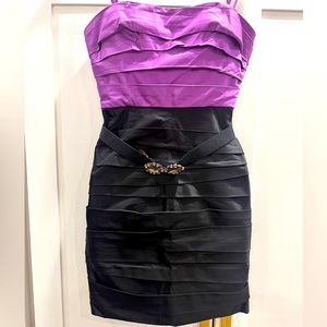 BCBG MAXAZRIA Purple & Black bandage dress Size 6